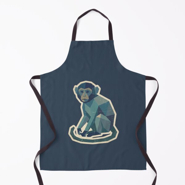 Item preview, Geometric Style Sitting Monkey – Relaxed Ape Illustration for Animal Lovers designed and sold by bsbd-action.