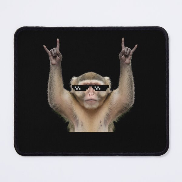 Item preview, Rock On Monkey Meme with Pixel Sunglasses designed and sold by k3rstman1.