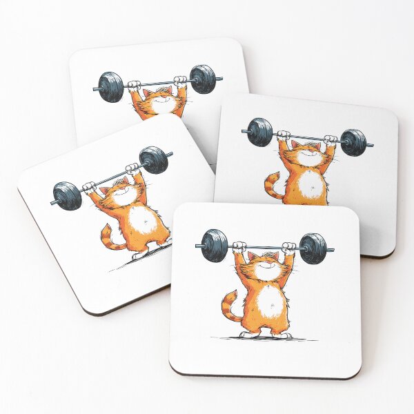 Item preview, Gym Cat Lifting Weights Funny Fitness T-Shirt Cat Lover Design designed and sold by khemjiraphoto.