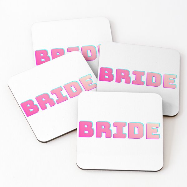 Item preview, Pop Art Style Pink & Cyan "BRIDE" Graphic Design designed and sold by VibranPalette.