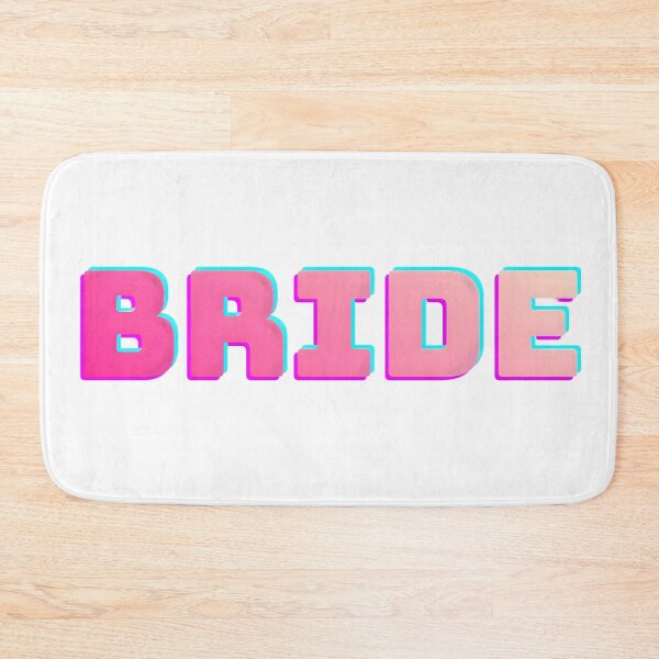 Item preview, Pop Art Style Pink & Cyan "BRIDE" Graphic Design designed and sold by VibranPalette.