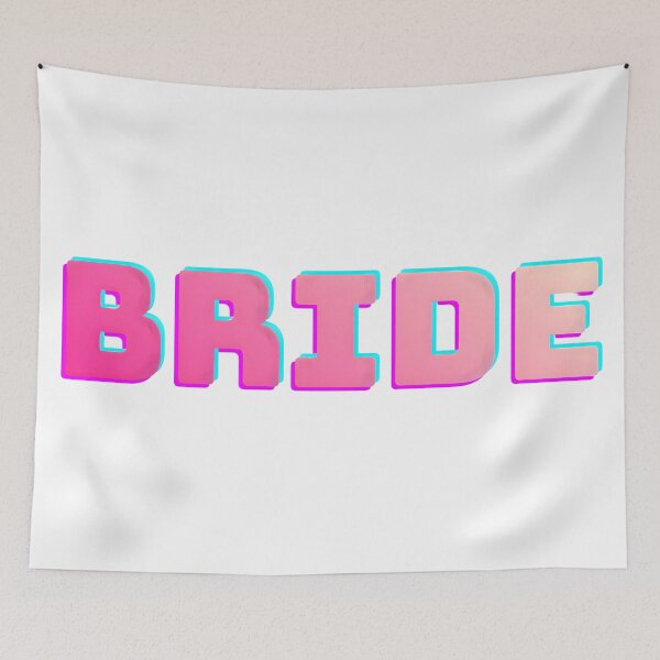 Item preview, Pop Art Style Pink & Cyan "BRIDE" Graphic Design designed and sold by VibranPalette.