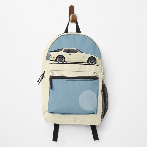 Item preview, Porsche 944 White Bauhaus beach illustration designed and sold by blackdogshop.