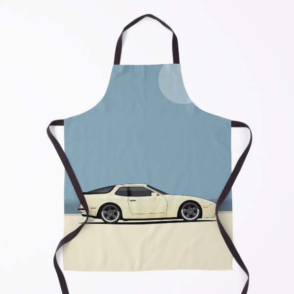 Item preview, Porsche 944 White Bauhaus beach illustration designed and sold by blackdogshop.