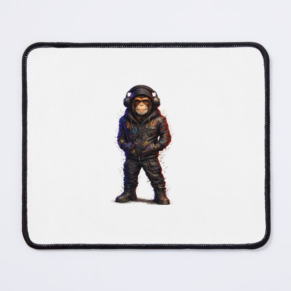 Item preview, Urban Monkey DJ Street Art – Neon Graffiti Headphones Ape designed and sold by JoeyBlackLabel.