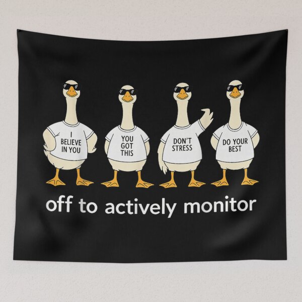 Item preview, Funny Motivational Geese Team Support Positive Affirmations Active Monitoring Silly Goose Design designed and sold by GalenoHenley.