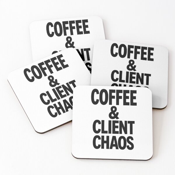Item preview, Coffee & Client Chaos Funny Freelancer Quote T-Shirt Design designed and sold by Artbysarmina.