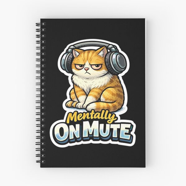 Item preview, Grumpy Cat Mentally on Mute Funny Sticker designed and sold by Gentlestate.
