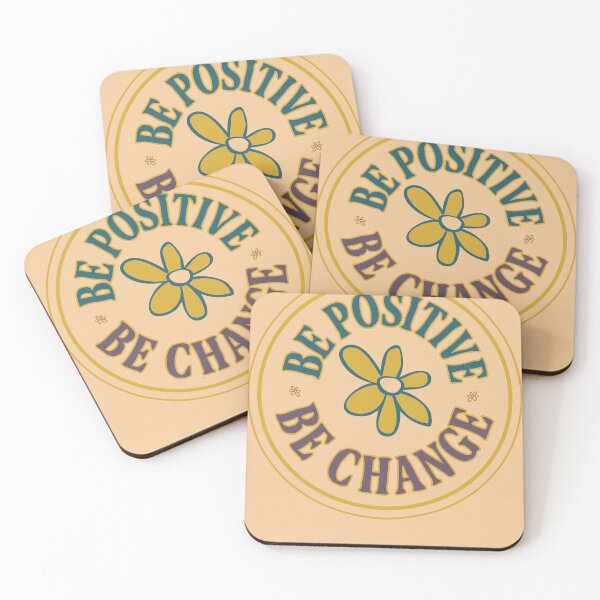 Item preview, be positive quote retro print designed and sold by studioMoSa.