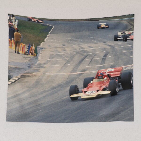 Item preview, Vintage Ferrari Formula 1 – 70s F1 Racing Scene, Classic Grand Prix, Retro Motorsport Poster designed and sold by Road To Track.
