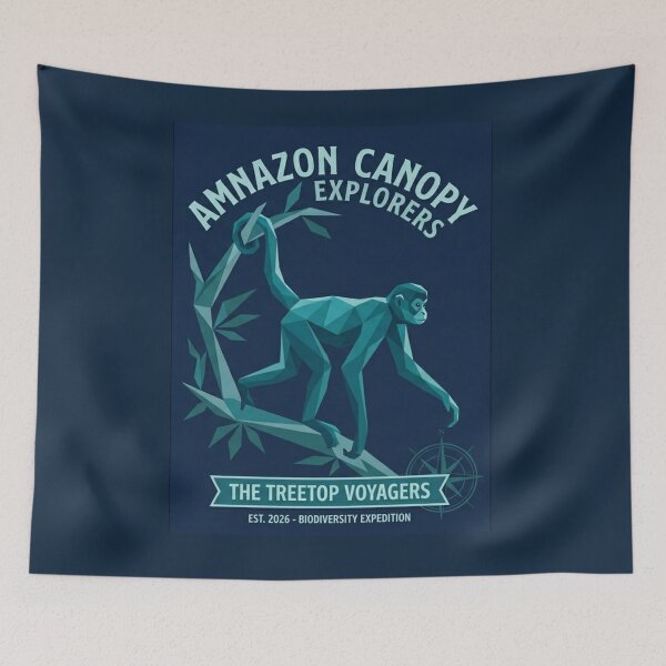 Item preview, Amazon Canopy Explorers Blue – Night Expedition Design for Adventurers designed and sold by bsbd-action.