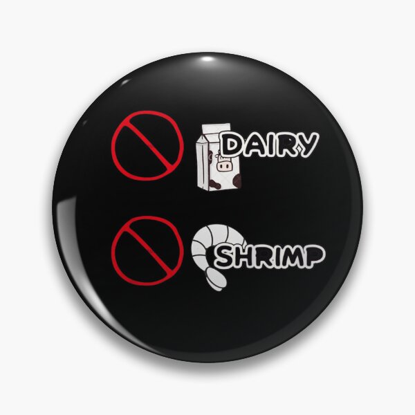 Item preview, Food Allergy Warning Sign No Dairy No Shrimp Awareness Dietary Restriction Design designed and sold by DuneHaicna.