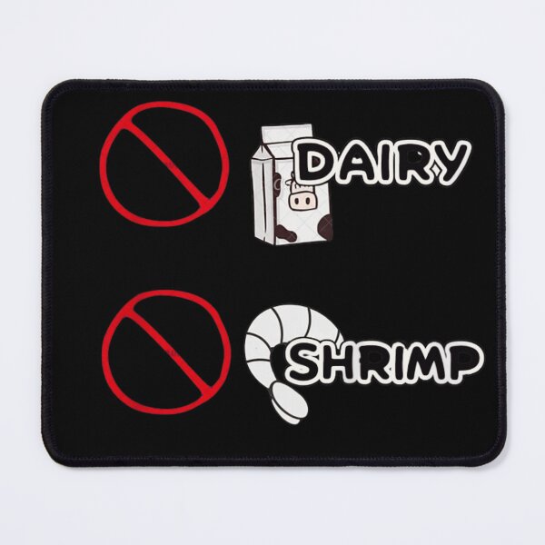 Item preview, Food Allergy Warning Sign No Dairy No Shrimp Awareness Dietary Restriction Design designed and sold by DuneHaicna.
