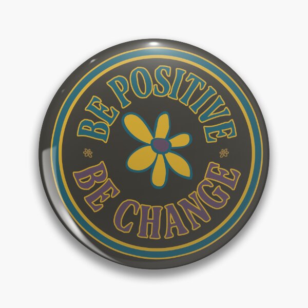 Item preview, be positive quote retro print - dark designed and sold by studioMoSa.