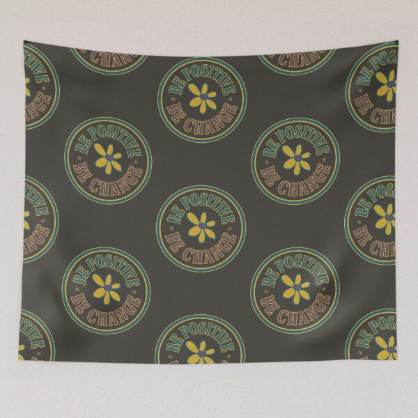 Item preview, be positive quote retro print - dark designed and sold by studioMoSa.