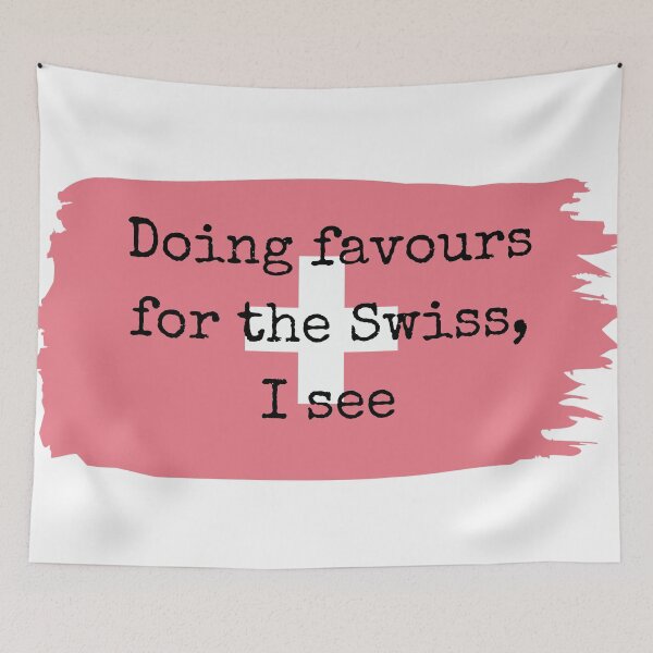 Item preview, Doing favours for the Swiss designed and sold by RedBibSkiMemes.