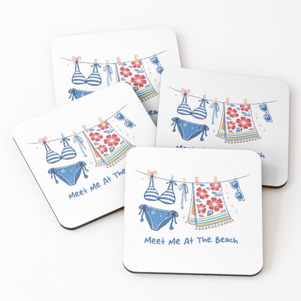 Item preview, Beach aesthetic illustration - meet me at the beach summer outfit design bikini towel designed and sold by KymeraStudio25.