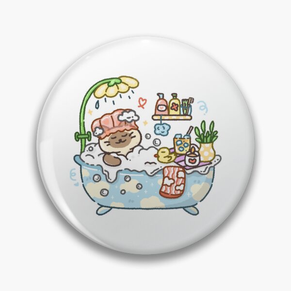 Item preview, Kawaii Cat Bath Time Cute Spa Cat Relaxing designed and sold by Doublettadraw.