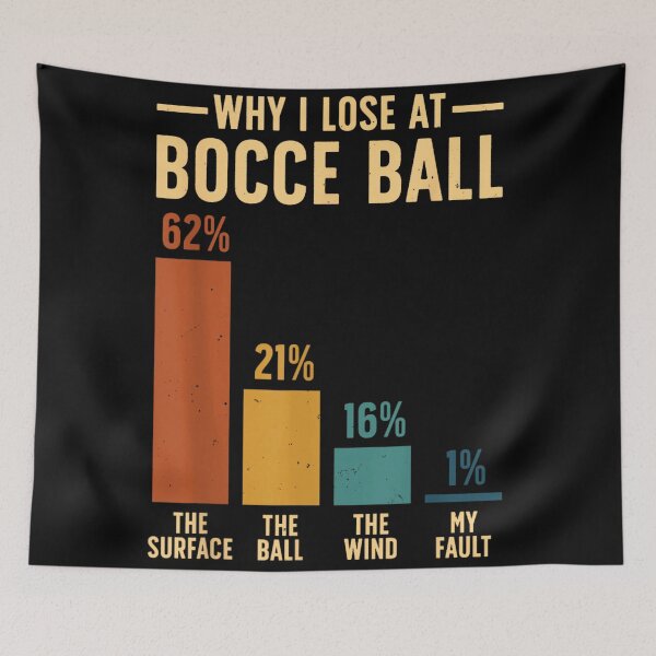 Item preview, Funny Why I Lose At Bocce Ball Infographic Sports Humor Sarcastic Design designed and sold by DuneHaicna.