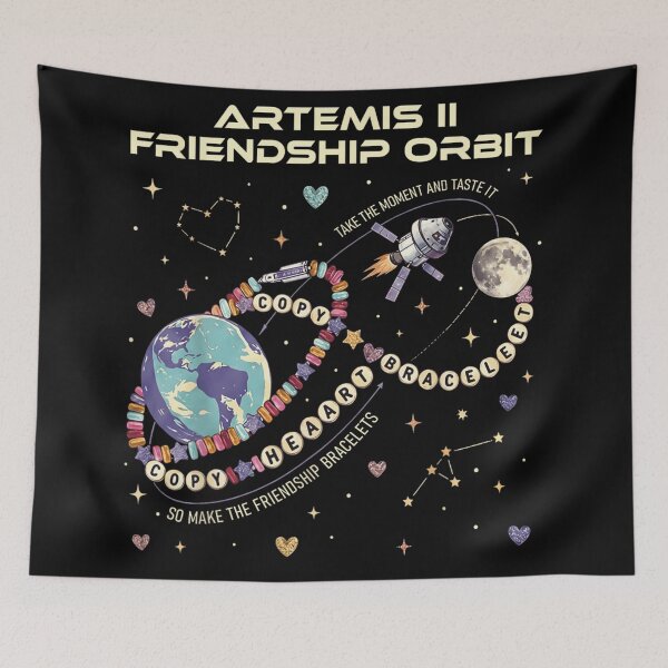 Item preview, Artemis II Friendship Orbit Moon Mission Space Capsule Aesthetic Galaxy Bracelet Design designed and sold by DuneHaicna.