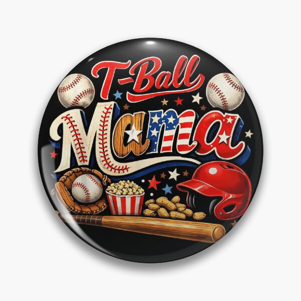 Item preview, Proud T-Ball Mama American Flag Baseball Sports Mom Game Day Apparel Design designed and sold by DuneHaicna.