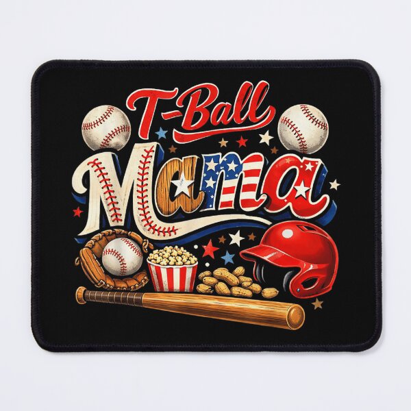 Item preview, Proud T-Ball Mama American Flag Baseball Sports Mom Game Day Apparel Design designed and sold by DuneHaicna.