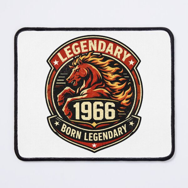 Item preview, Vintage Flaming Horse 1966 Legendary Birthday Emblem designed and sold by avinigav.
