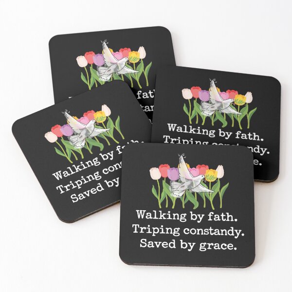 Item preview, Walking By Faith Saved By Grace White Dove Floral designed and sold by BornBorn.