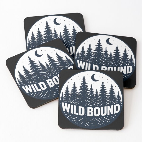 Item preview, Wild Bound Forest Night Badge – Vintage Outdoor Wilderness Adventure Design designed and sold by SaDesign99.