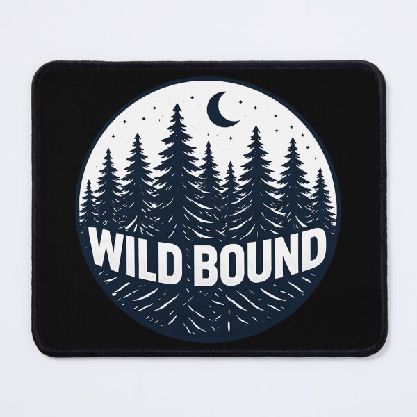Item preview, Wild Bound Forest Night Badge – Vintage Outdoor Wilderness Adventure Design designed and sold by SaDesign99.