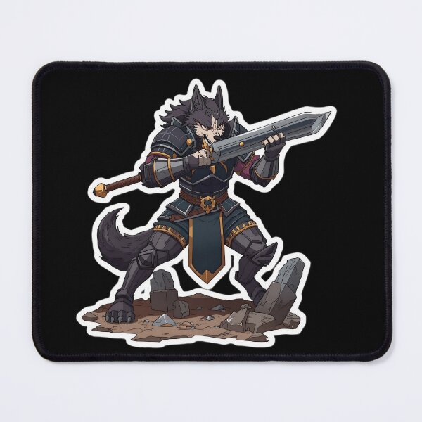 Item preview, Epic Wolf Warrior - Full Armored Beast - Dynamic Battle Pose designed and sold by ArtByLorrens.