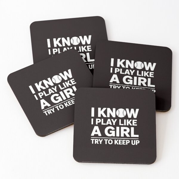 Item preview, I Know I Play Like A Girl Try To Keep Up Baseball Player – Funny Baseball Shirt Empowering Women designed and sold by Redgiant87x.