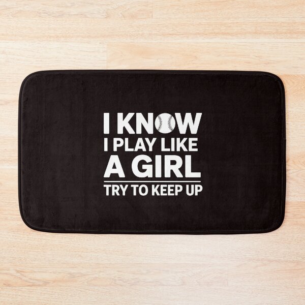 Item preview, I Know I Play Like A Girl Try To Keep Up Baseball Player – Funny Baseball Shirt Empowering Women designed and sold by Redgiant87x.