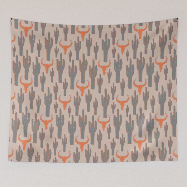 Item preview, Western Skull & Cactus Seamless Pattern DLW20 designed and sold by HueyDesign.