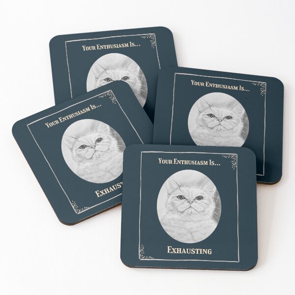 Item preview, Your Enthusiasm Is exhausting - Funny Sarcastic Cat Vintage Portrait, Dark Academia Aristocrat Cat designed and sold by Vesivariart.