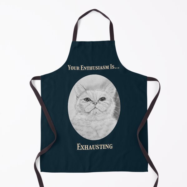 Item preview, Your Enthusiasm Is exhausting - Funny Sarcastic Cat Vintage Portrait, Dark Academia Aristocrat Cat designed and sold by Vesivariart.
