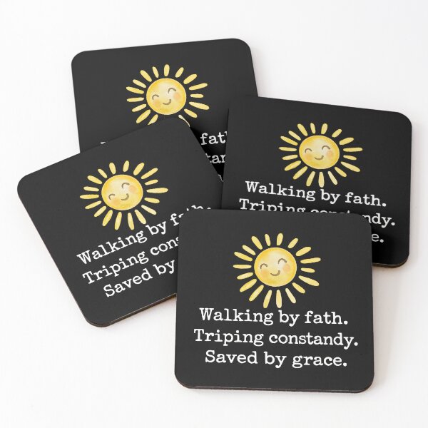 Item preview, Copy of Walking By Faith Saved By Grace White  Smiling Cute Sun designed and sold by BornBorn.