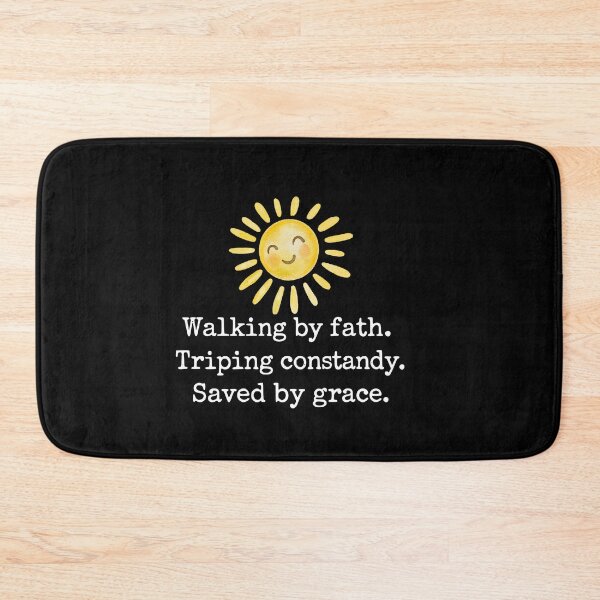 Item preview, Copy of Walking By Faith Saved By Grace White  Smiling Cute Sun designed and sold by BornBorn.