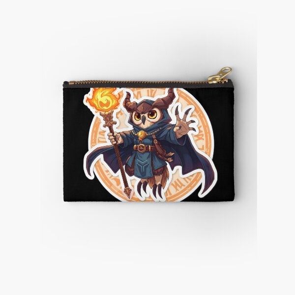 Item preview, Chibi Owl Mage - Wizard of Eternal Flame - D&D Sticker designed and sold by ArtByLorrens.