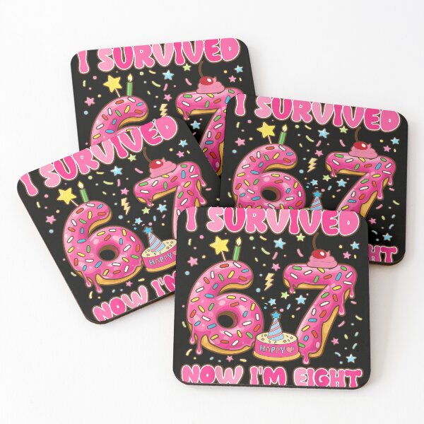 Item preview, I Survived 67 Now I Am Eight Pink Donut Birthday Celebration designed and sold by WilliaMaler.
