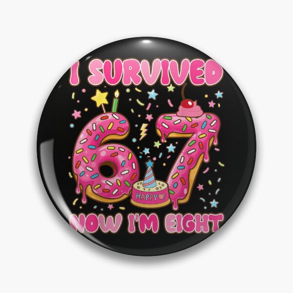 Item preview, I Survived 67 Now I Am Eight Pink Donut Birthday Celebration designed and sold by WilliaMaler.