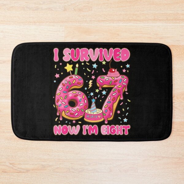 Item preview, I Survived 67 Now I Am Eight Pink Donut Birthday Celebration designed and sold by WilliaMaler.