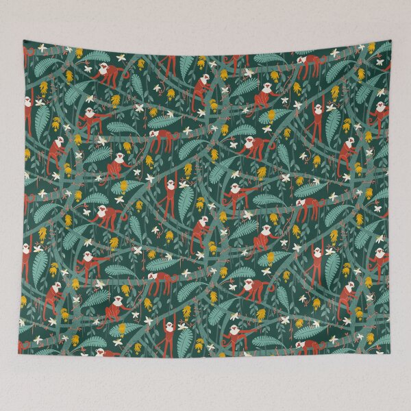 Item preview, Cute Monkeys playing in the jungle designed and sold by PawlickinDog.