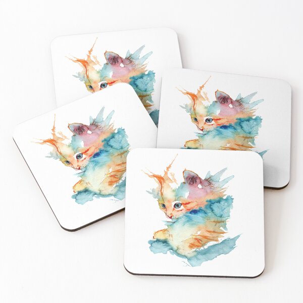 Item preview, Watercolor Splatter Cat designed and sold by Art of John Ruple.