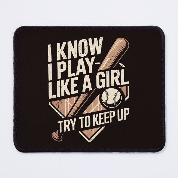 Item preview, I Know I Play Like A Girl Try To Keep Up Baseball Player – Feminist Athletic Shirt Baseball designed and sold by Redgiant87x.