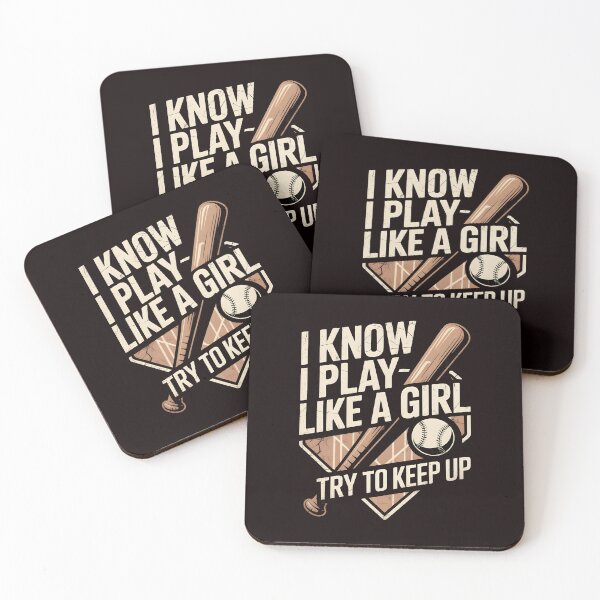 Item preview, I Know I Play Like A Girl Try To Keep Up Baseball Player – Feminist Athletic Shirt Baseball designed and sold by Redgiant87x.