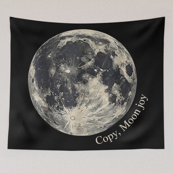 Item preview, Detailed Full Moon Lunar Surface Astronomy Space Lover Celestial Art designed and sold by WilliaMaler.
