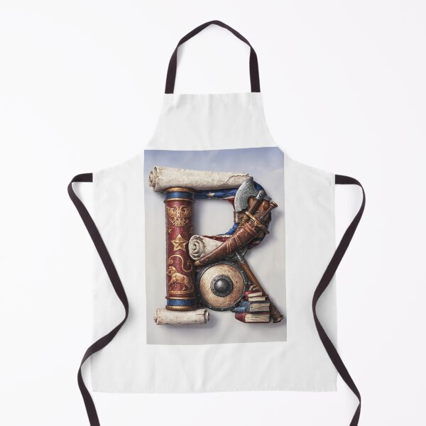 Item preview, Letter R Monogram Adventurer Scroll and Shield Loot designed and sold by Piotrek0001.