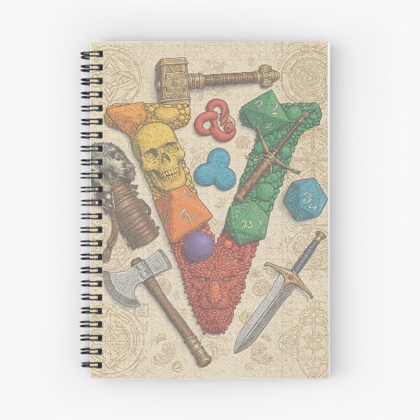 Item preview, Letter V Initial Dwarf Weapons and RPG Dice designed and sold by Piotrek0001.