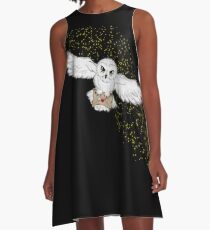Flying Owl Pillow A-Line Dress